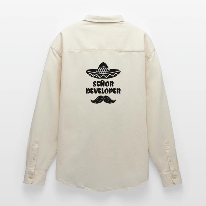 Developer Statement Scripting Dev Computergeek Relaxed Fit Unisex Organic Shirt by Stanley/Stella