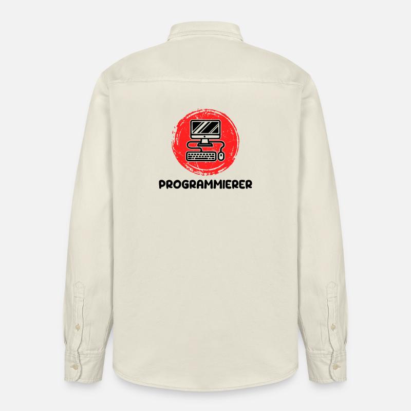 Développeur, Programmeur, Coden, Informatique - Chemise unisexe coupe décontractée bio Stanley/Stella - écru doux