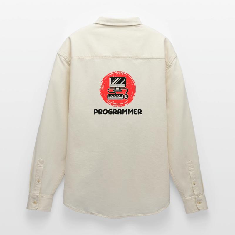 Computer Developer Programmer Code Scripting Relaxed Fit Unisex Organic Shirt by Stanley/Stella