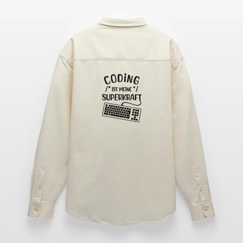 Computer Code Statement Developer Computerfreak Relaxed Fit Unisex Organic Hemd von Stanley/Stella