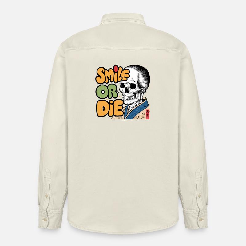Skeletor avec un message optimiste - Chemise unisexe coupe décontractée bio Stanley/Stella - écru doux