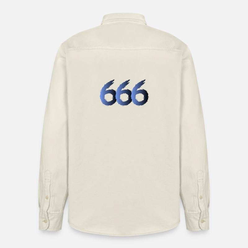 666 Satan Symbol - Devil - Evil - Relaxed Fit Unisex Organic Shirt by Stanley/Stella - soft Ecru