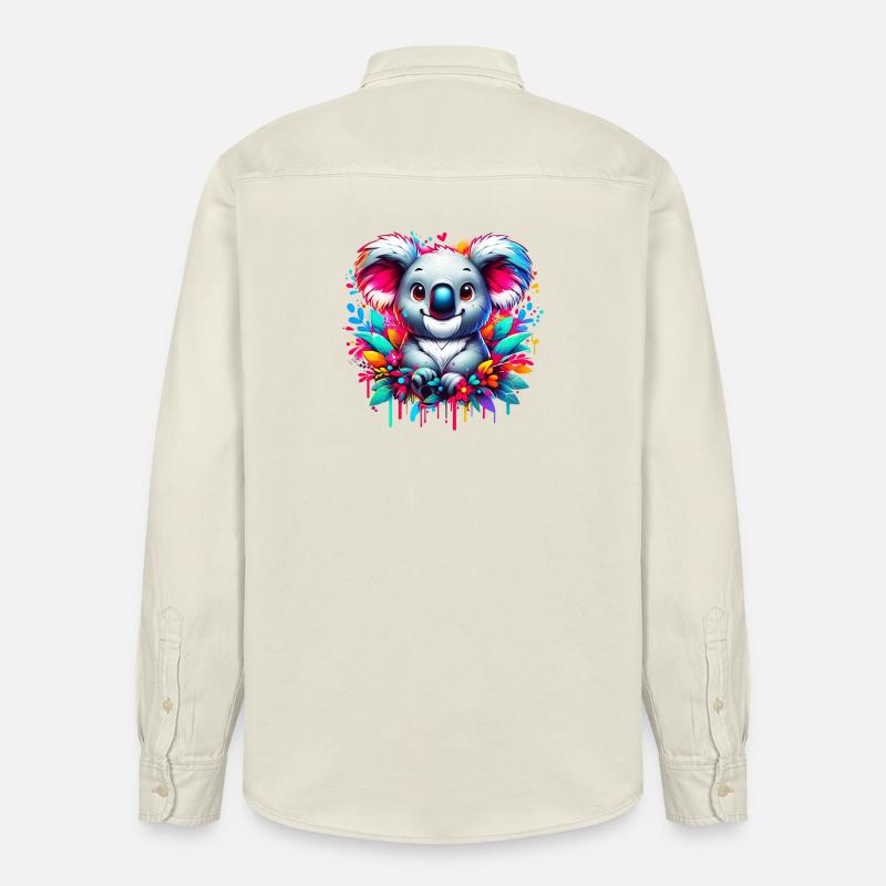 Koala - Relaxed Fit Unisex Organic Hemd von Stanley/Stella - Natur