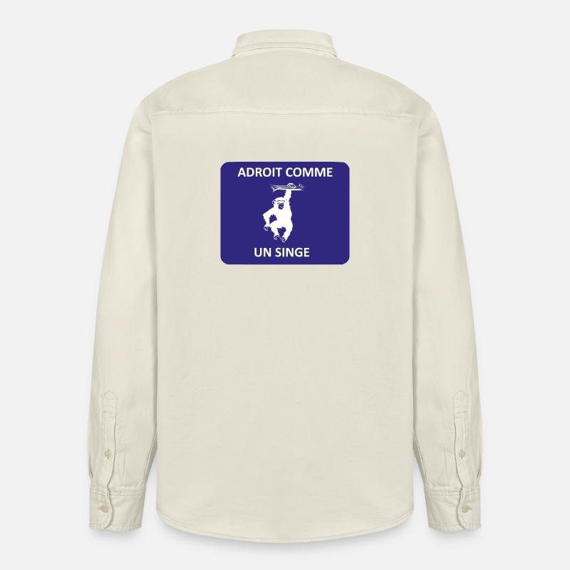 Geschickt wie ein Affe - Relaxed Fit Unisex Organic Hemd von Stanley/Stella - Natur