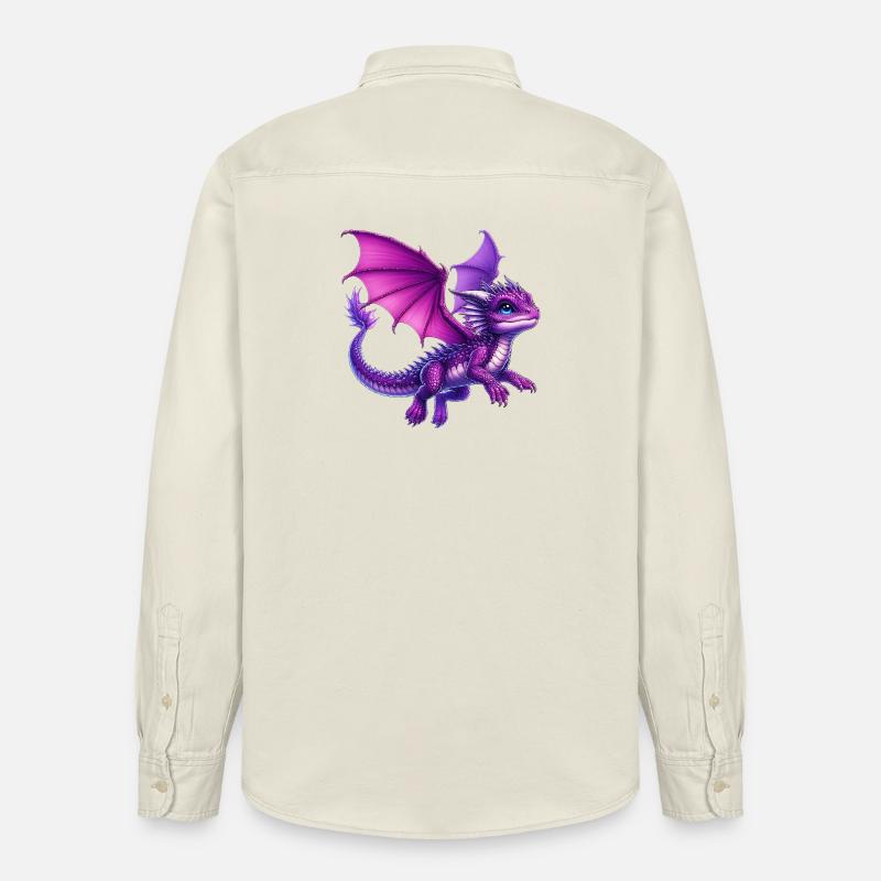Drache - Relaxed Fit Unisex Organic Hemd von Stanley/Stella - Natur