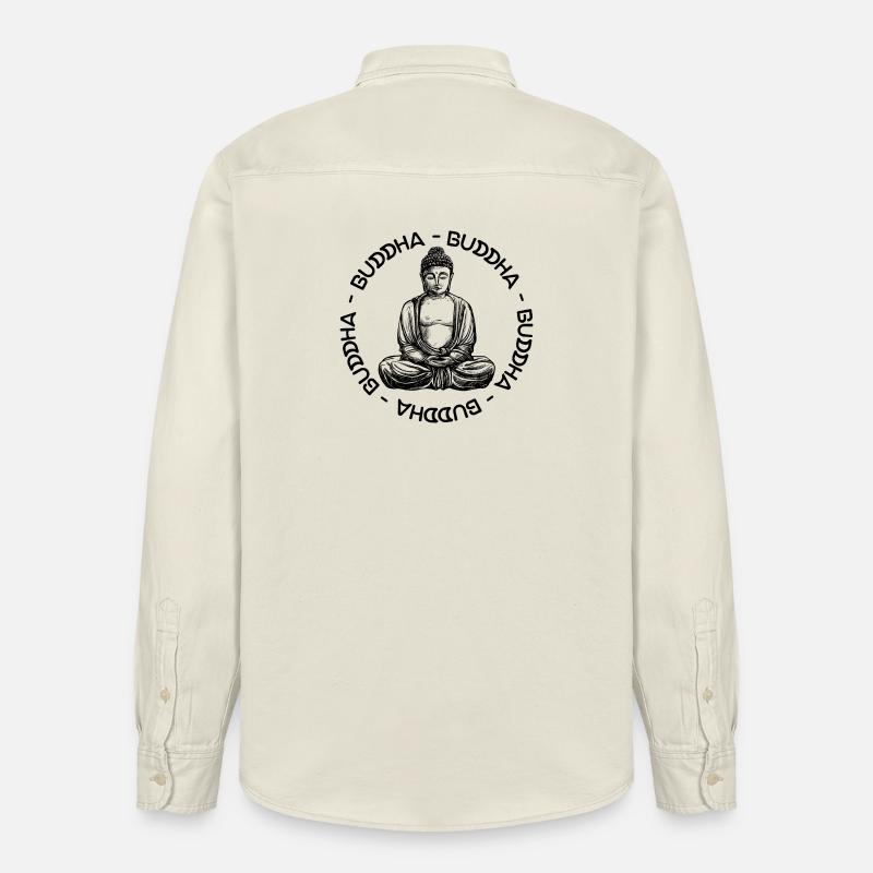 Buddha - Buddha - Buddha Liebe - Relaxed Fit Unisex Organic Hemd von Stanley/Stella - Natur