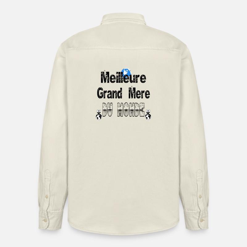 Meilleure Grand Mère du Monde - Chemise unisexe coupe décontractée bio Stanley/Stella - écru doux