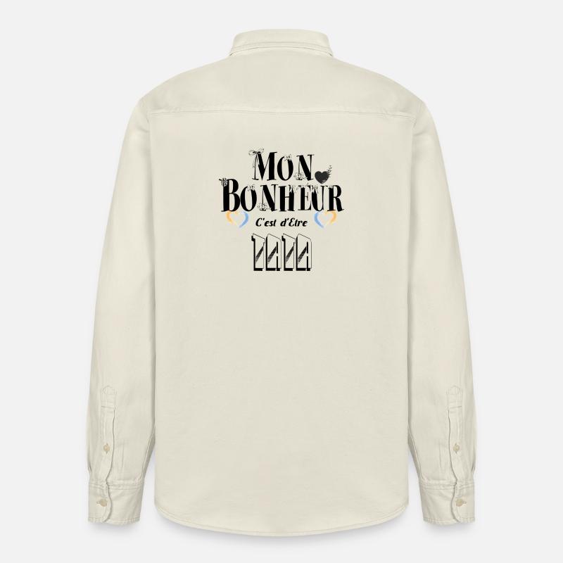 Mon Bonheur C'est d'Etre Tata - Chemise unisexe coupe décontractée bio Stanley/Stella - écru doux