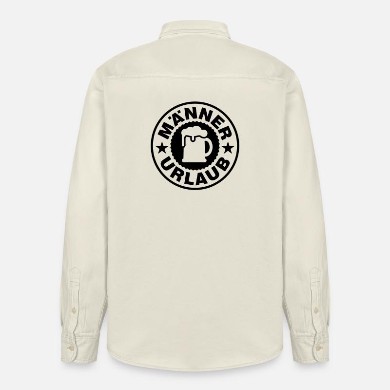 Männer Urlaub Bier - Relaxed Fit Unisex Organic Hemd von Stanley/Stella - Natur