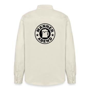 Männer Abend Bier - Relaxed Fit Unisex Organic Hemd von Stanley/Stella - Natur - Hinten - AI Model Male 178 light (178cm)