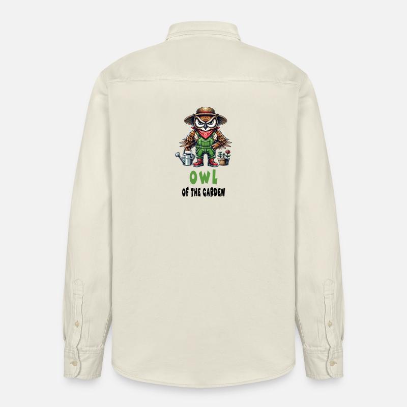 Eule des Gartens Design - Relaxed Fit Unisex Organic Hemd von Stanley/Stella - Natur