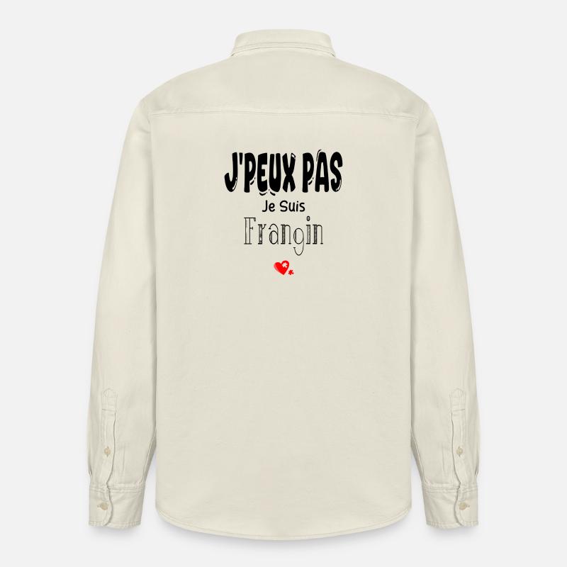 J'Peux Pas Je suis Frangin - Chemise unisexe coupe décontractée bio Stanley/Stella - écru doux