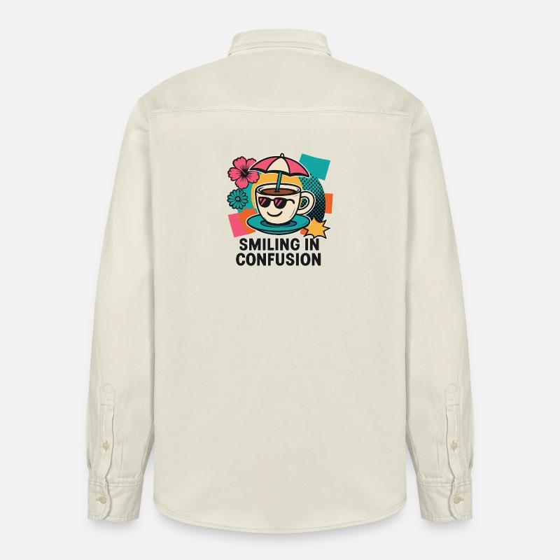 Kaffee? Sonne? Hä? - Relaxed Fit Unisex Organic Hemd von Stanley/Stella - Natur