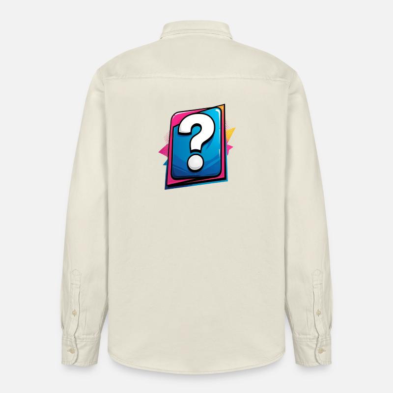 Point d’interrogation - Chemise unisexe coupe décontractée bio Stanley/Stella - écru doux