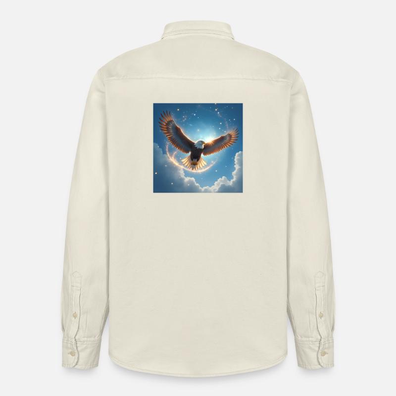 Animal Totem Aigle en Vol - Chemise unisexe coupe décontractée bio Stanley/Stella - écru doux