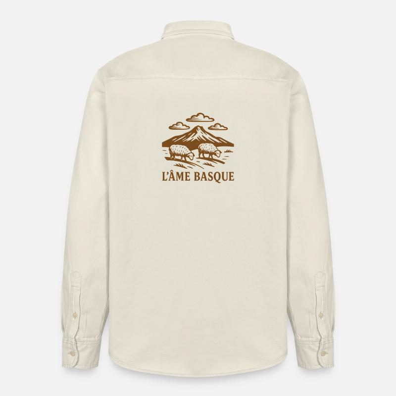 L'Âme Baskischer rustikaler Stil - Relaxed Fit Unisex Organic Hemd von Stanley/Stella - Natur