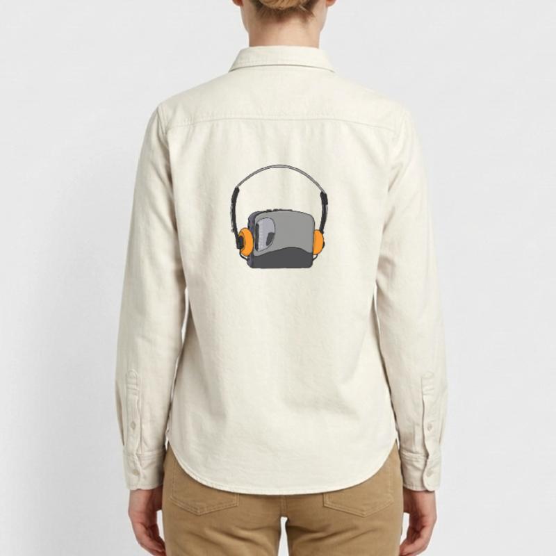 Cool Portable Cassette Audio Player Relaxed Fit Unisex Organic Shirt by Stanley/Stella