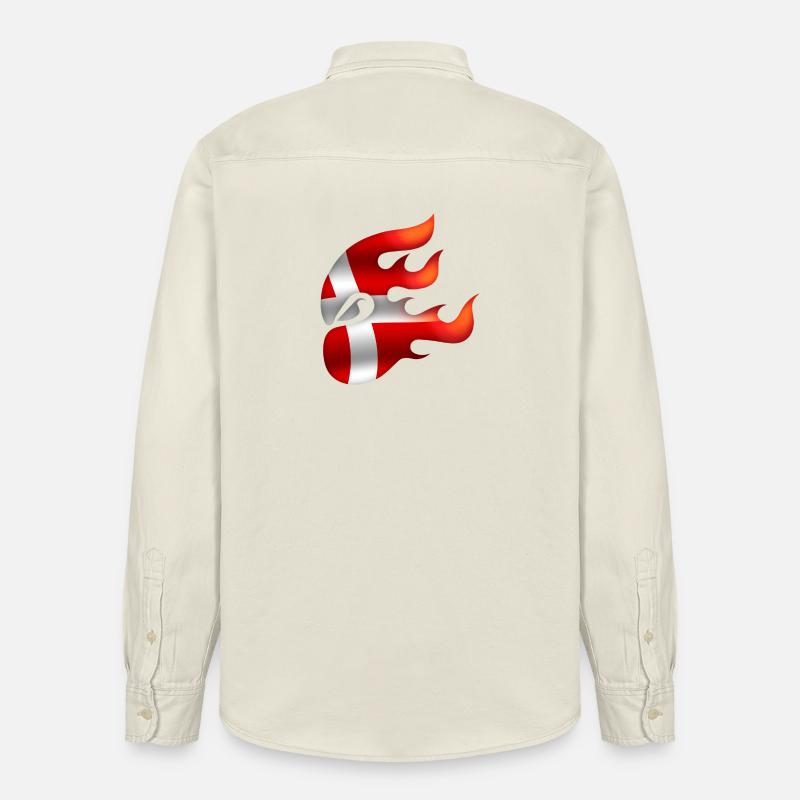 Drapeau du Danemark - Danemark - Ninja - Chemise unisexe coupe décontractée bio Stanley/Stella - écru doux