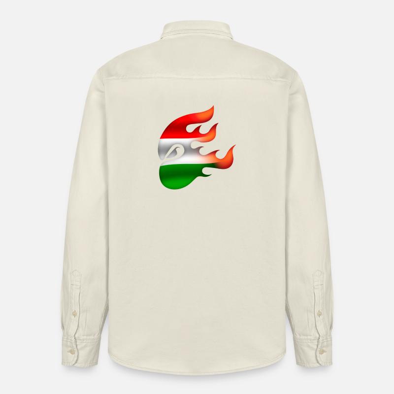 Drapeau de la Hongrie - Hongrie - Ninja - Chemise unisexe coupe décontractée bio Stanley/Stella - écru doux