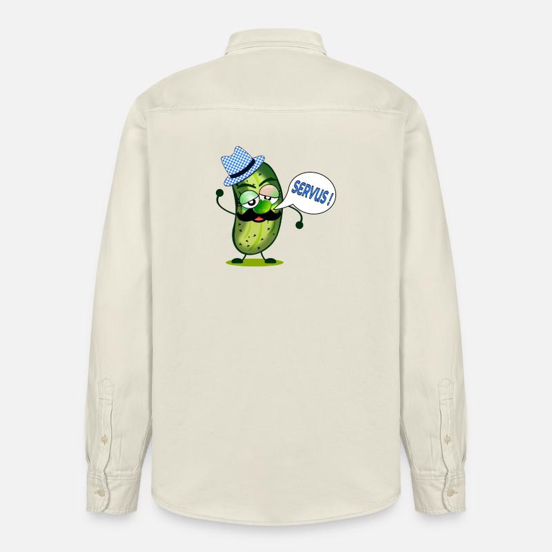 SCHNURRBART GEWÜZGURKEN BAYERN SERVUS - Relaxed Fit Unisex Organic Hemd von Stanley/Stella - Natur