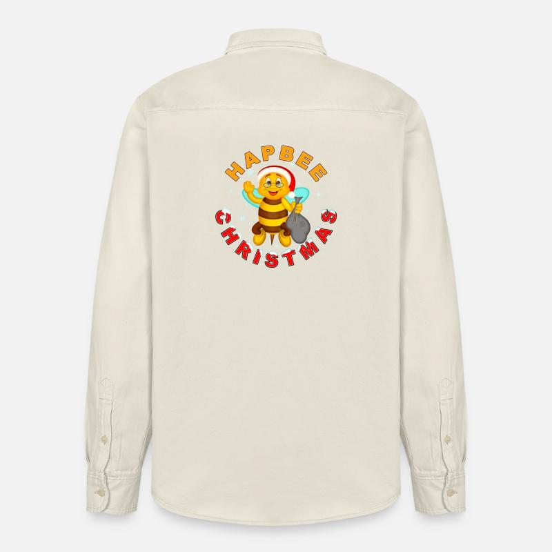 HAPBEE Weihnachten mit Text 2 - Relaxed Fit Unisex Organic Hemd von Stanley/Stella - Natur
