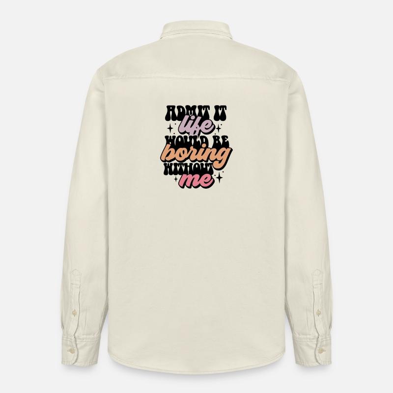 Expression classique dans des tons pastel - Chemise unisexe coupe décontractée bio Stanley/Stella - écru doux