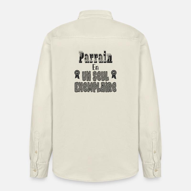 Parrain En Un Seul Exemplaire - Chemise unisexe coupe décontractée bio Stanley/Stella - écru doux