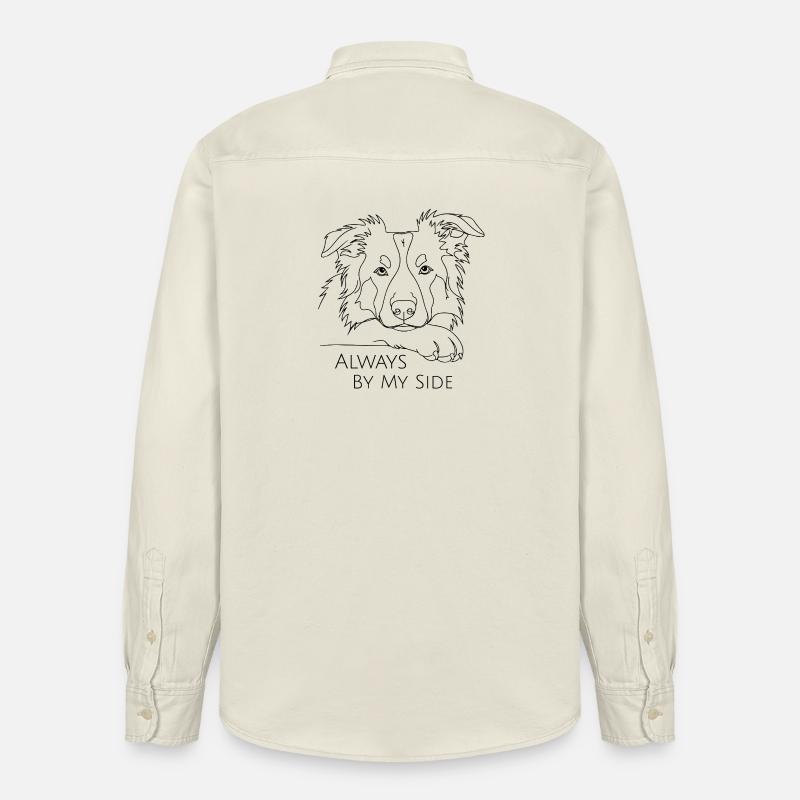 Australian Shepherd Always By My Side - Relaxed Fit Unisex Organic Hemd von Stanley/Stella - Natur