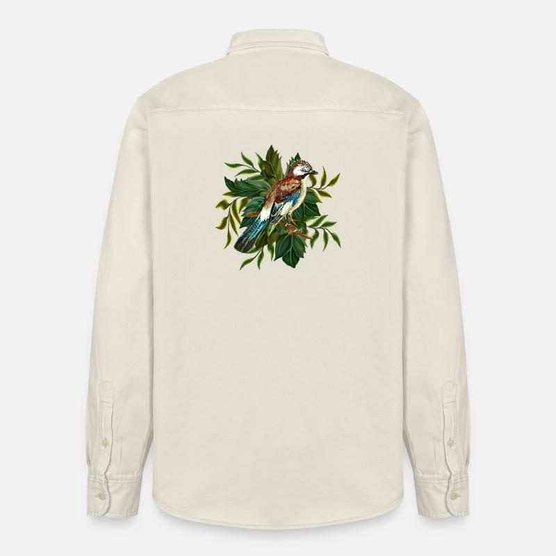 Bunter Vogel - Relaxed Fit Unisex Organic Hemd von Stanley/Stella - Natur
