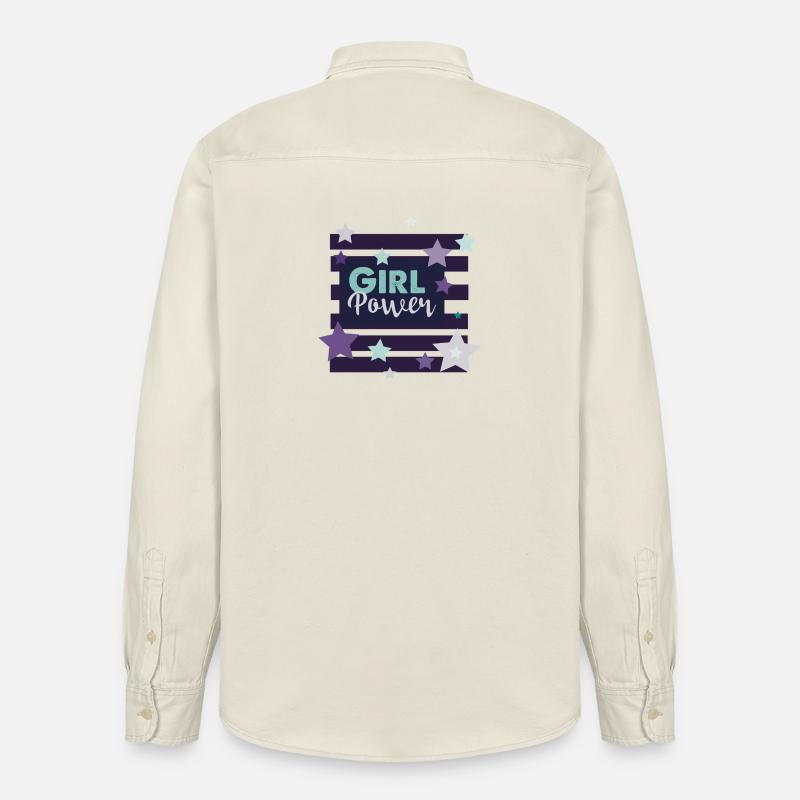 Conception de motivations de pouvoir féminin - Chemise unisexe coupe décontractée bio Stanley/Stella - écru doux