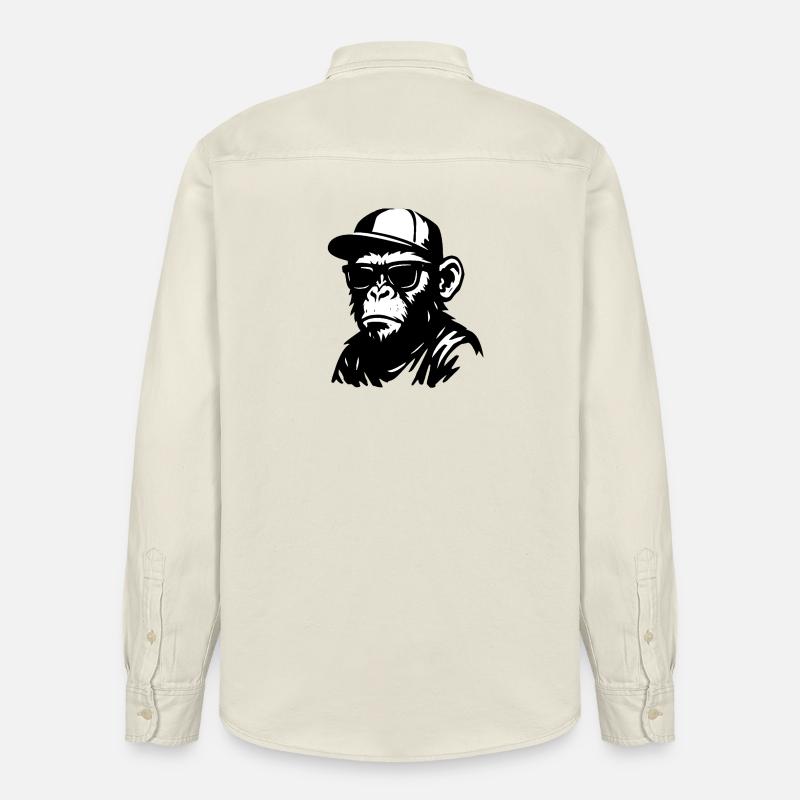 Conception de graffiti de singe urbain - Chemise unisexe coupe décontractée bio Stanley/Stella - écru doux