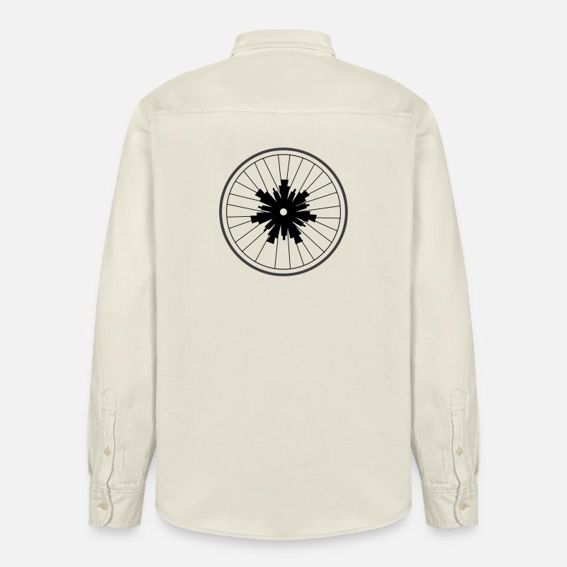 Roue flocon de neige par Cean - Chemise unisexe coupe décontractée bio Stanley/Stella - écru doux
