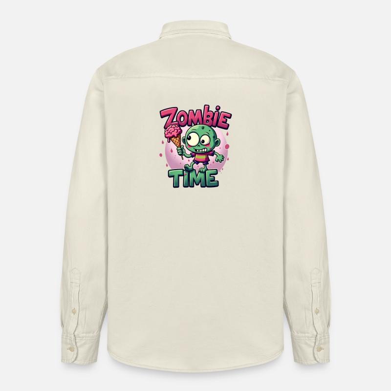 Zombie Time Eiscreme Comic - Relaxed Fit Unisex Organic Hemd von Stanley/Stella - Natur