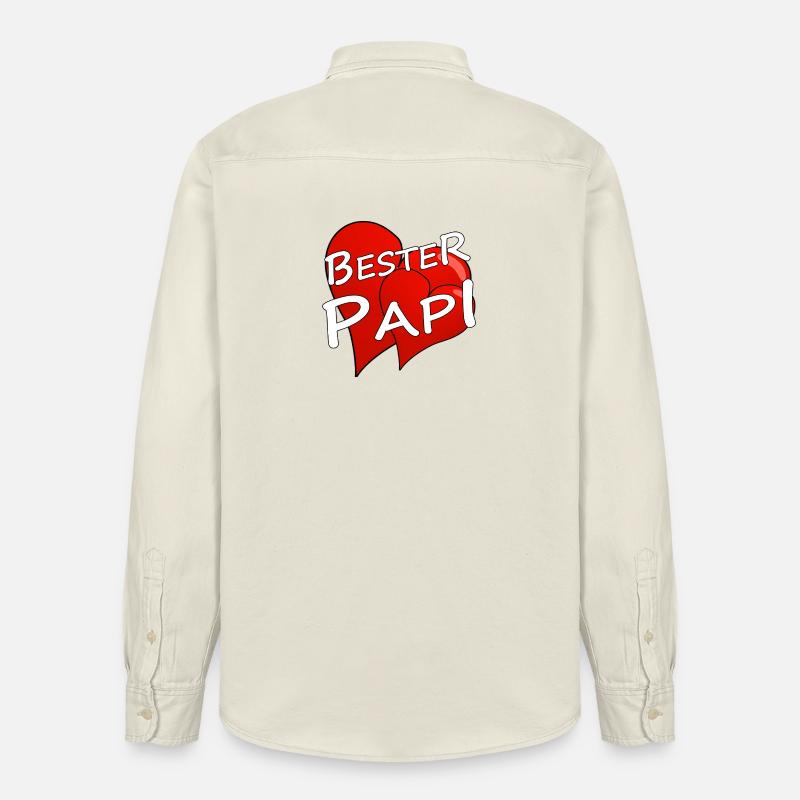 BESTER PAPI - Relaxed Fit Unisex Organic Hemd von Stanley/Stella - Natur