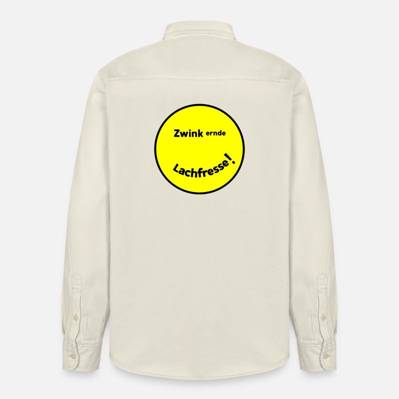 Zwinkernde Lachfresse - Relaxed Fit Unisex Organic Hemd von Stanley/Stella - Natur