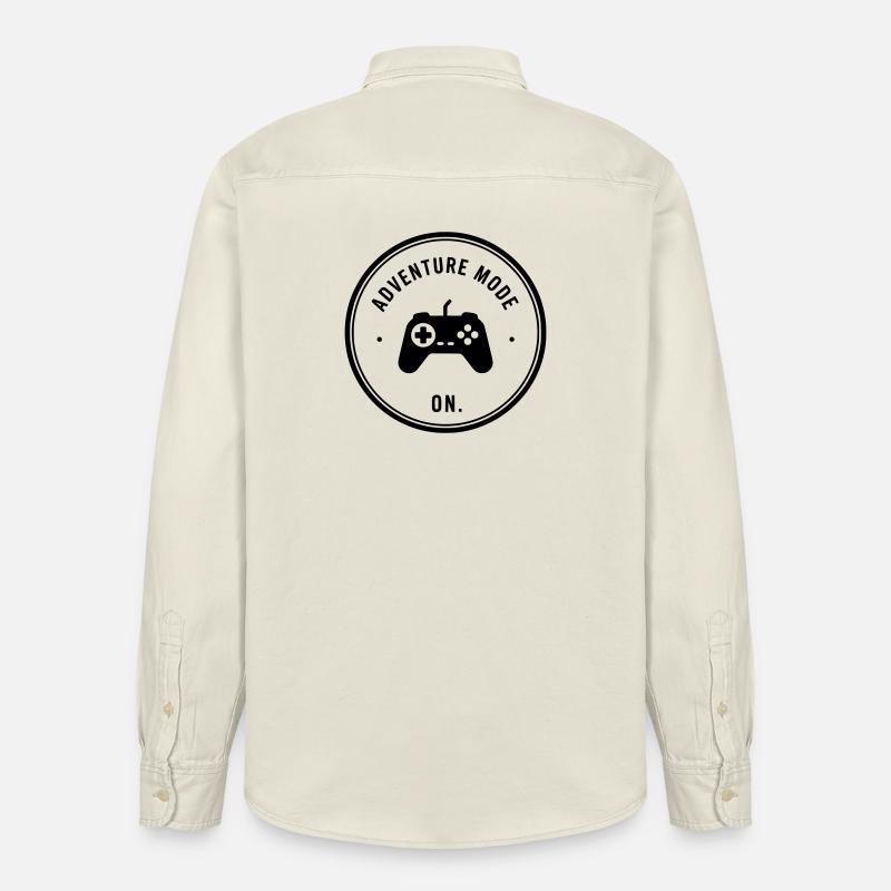 Adventure mode on - Relaxed Fit Unisex Organic Hemd von Stanley/Stella - Natur