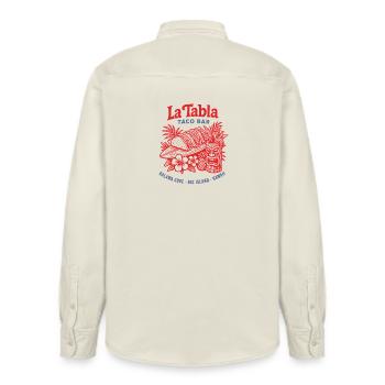 La Tabla Taco Bar Hawaii T-Shirt - Chemise unisexe coupe décontractée bio Stanley/Stella - écru doux - Dos - AI Model Male 178 light (178cm)