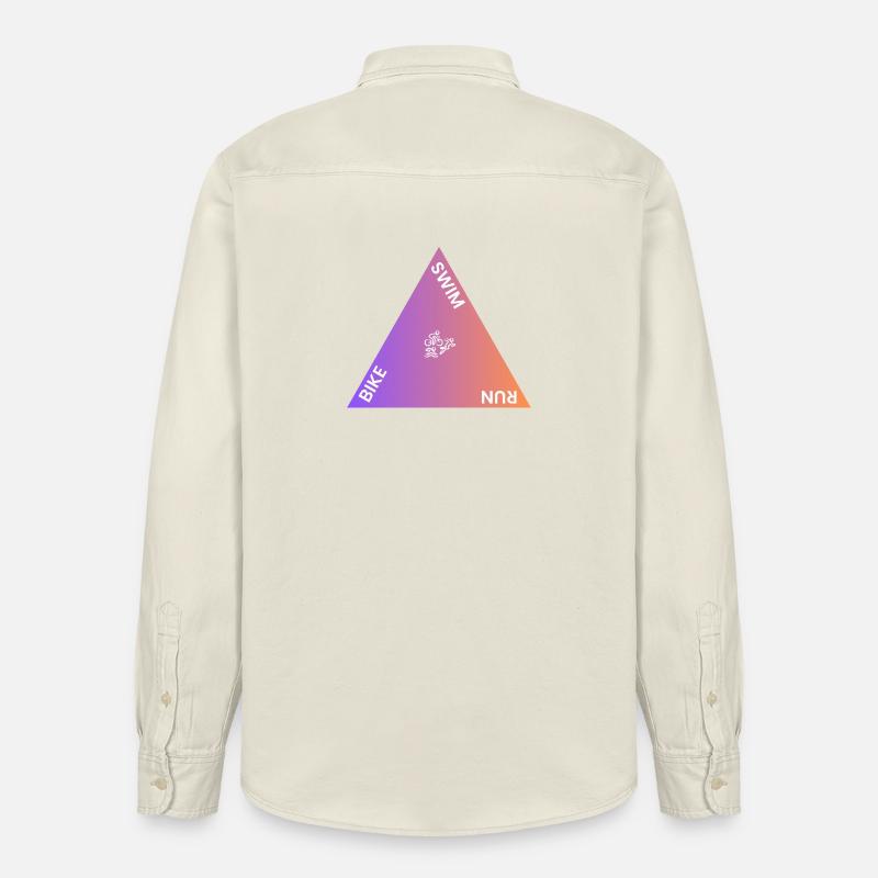 Triathlon Triangle Pente - Chemise unisexe coupe décontractée bio Stanley/Stella - écru doux