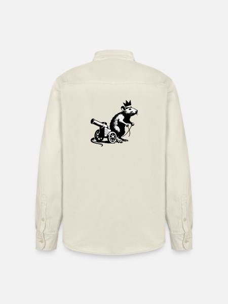 Kaiserratte auf Kanonenwagen | Königsratte - Relaxed Fit Unisex Organic Hemd von Stanley/Stella - Natur