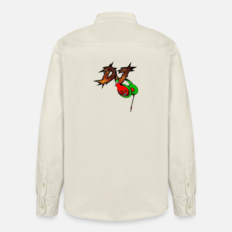 Neon Devil avec casque DJ - Chemise unisexe coupe décontractée bio Stanley/Stella - écru doux