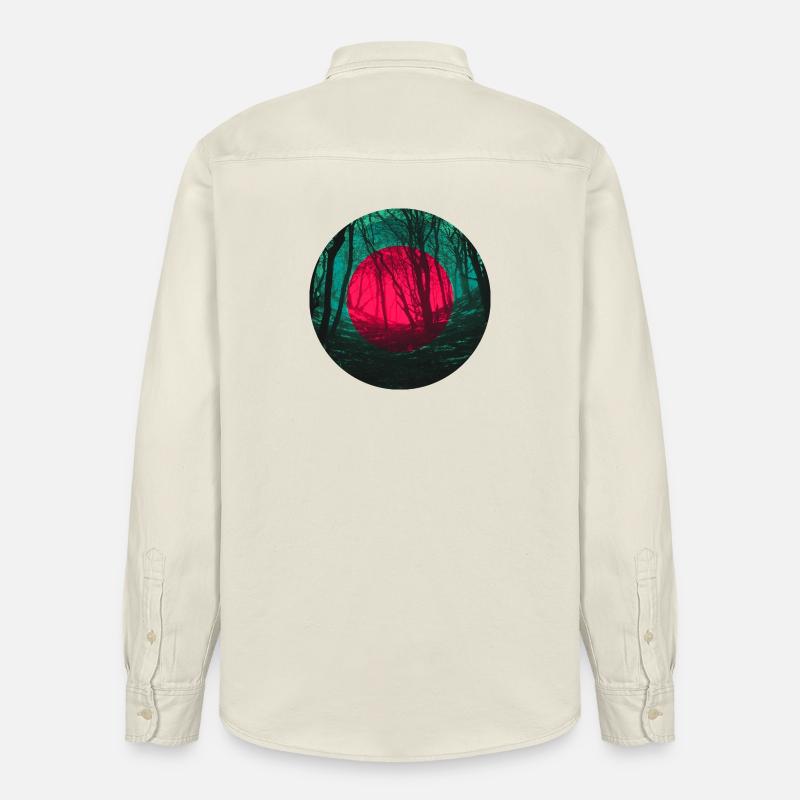 Éclipse de forêt - Chemise unisexe coupe décontractée bio Stanley/Stella - écru doux