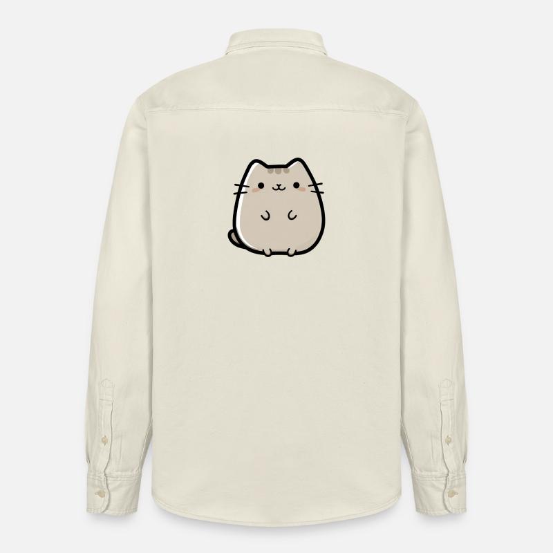 mignon petit chat chibi - Chemise unisexe coupe décontractée bio Stanley/Stella - écru doux