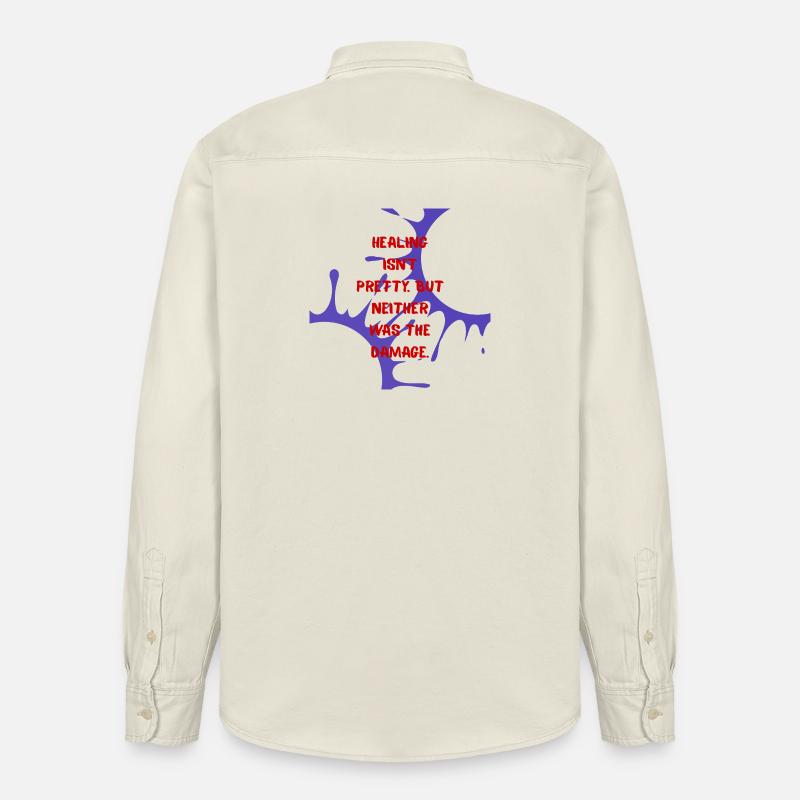 Conception de cicatrisation - Chemise unisexe coupe décontractée bio Stanley/Stella - écru doux