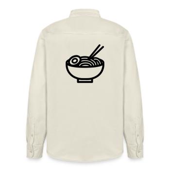 ramen - Chemise unisexe coupe décontractée bio Stanley/Stella - écru doux - Dos - AI Model Male 178 light (178cm)