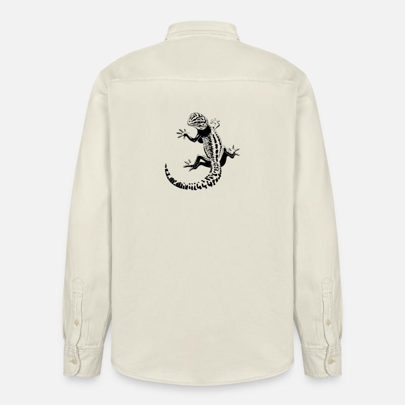 Gecko léopard - Chemise unisexe coupe décontractée bio Stanley/Stella - écru doux