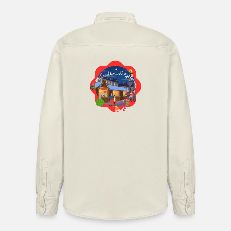 Marché de Noël de Coblence - Chemise unisexe coupe décontractée bio Stanley/Stella - écru doux