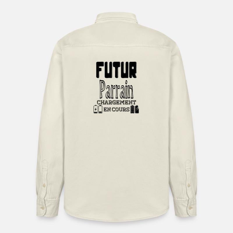 Futur Parrain Chargement En Cours - Chemise unisexe coupe décontractée bio Stanley/Stella - écru doux