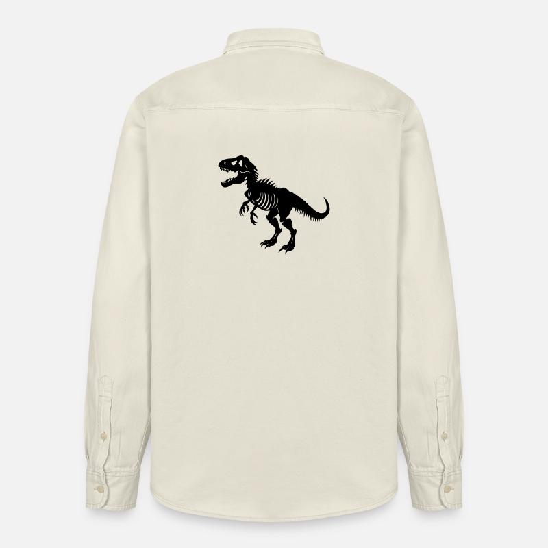 T-rex fossil - Relaxed Fit Unisex Organic Shirt by Stanley/Stella - soft Ecru