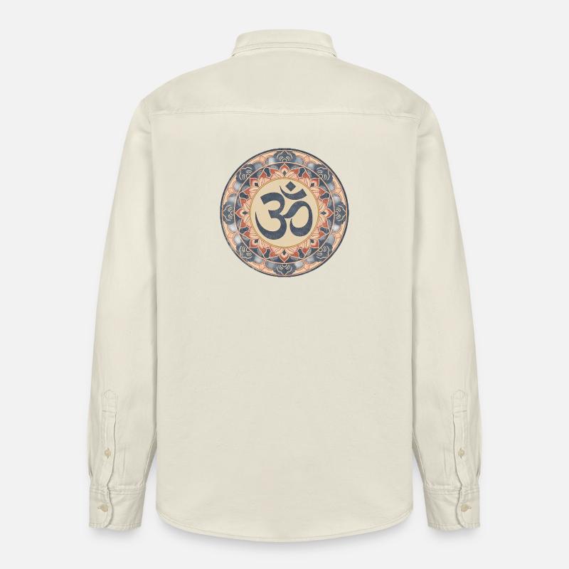 Om Mandala Zen Pattern - Chemise unisexe coupe décontractée bio Stanley/Stella - écru doux