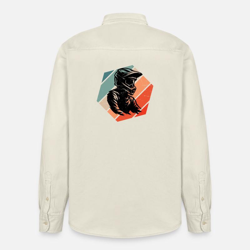 Conception compacte du motocross - Chemise unisexe coupe décontractée bio Stanley/Stella - écru doux